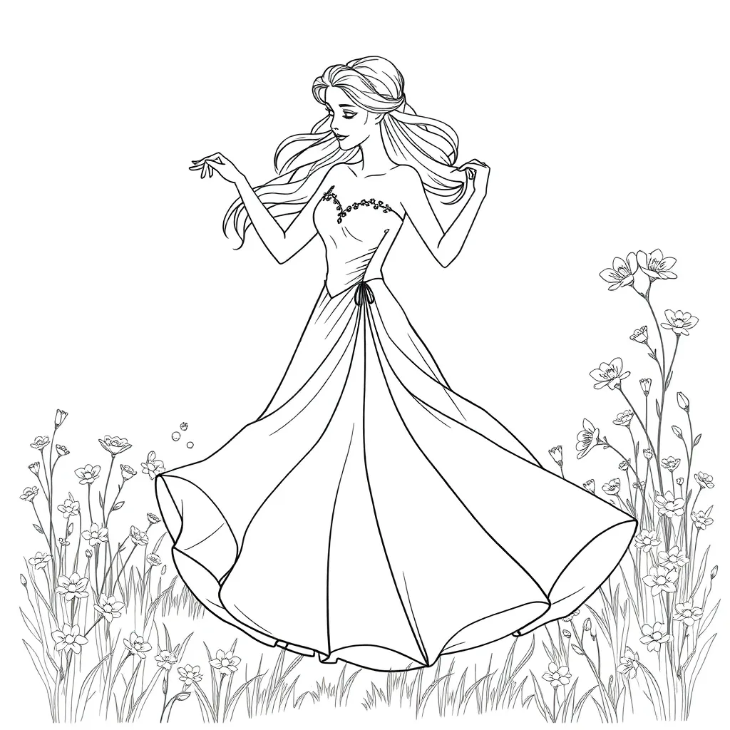 Belle coloring page
