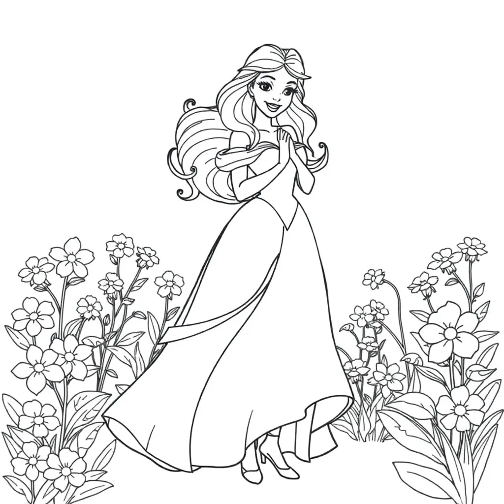 Belle coloring page