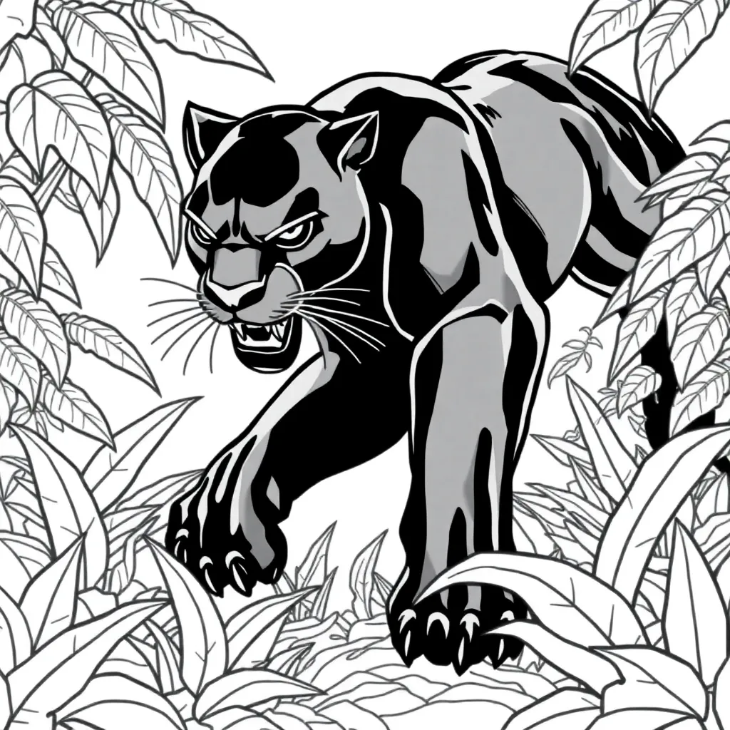 Black Panther coloring page