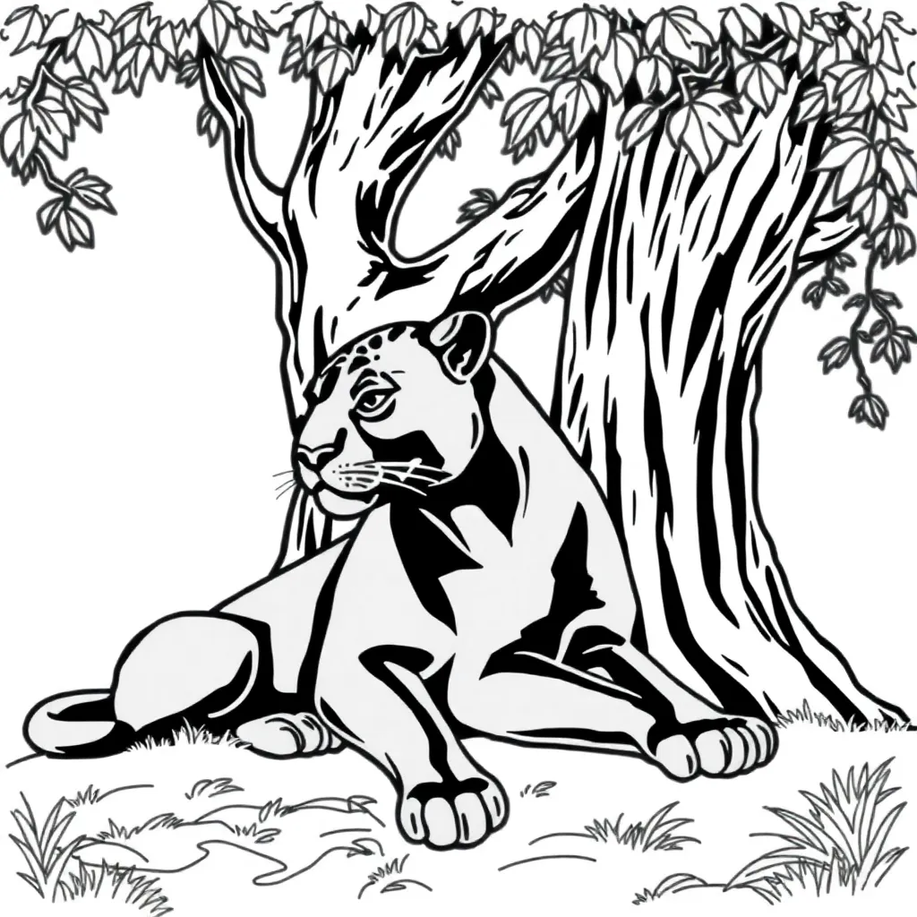 Black Panther coloring page