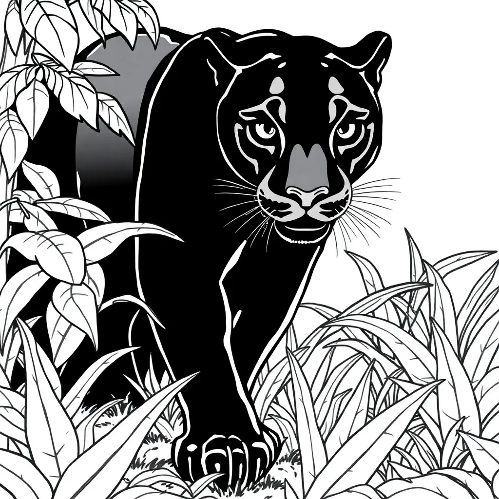 Black Panther coloring page