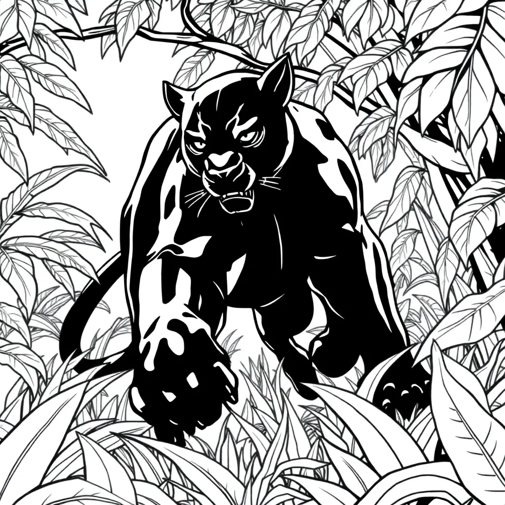 Black Panther coloring page