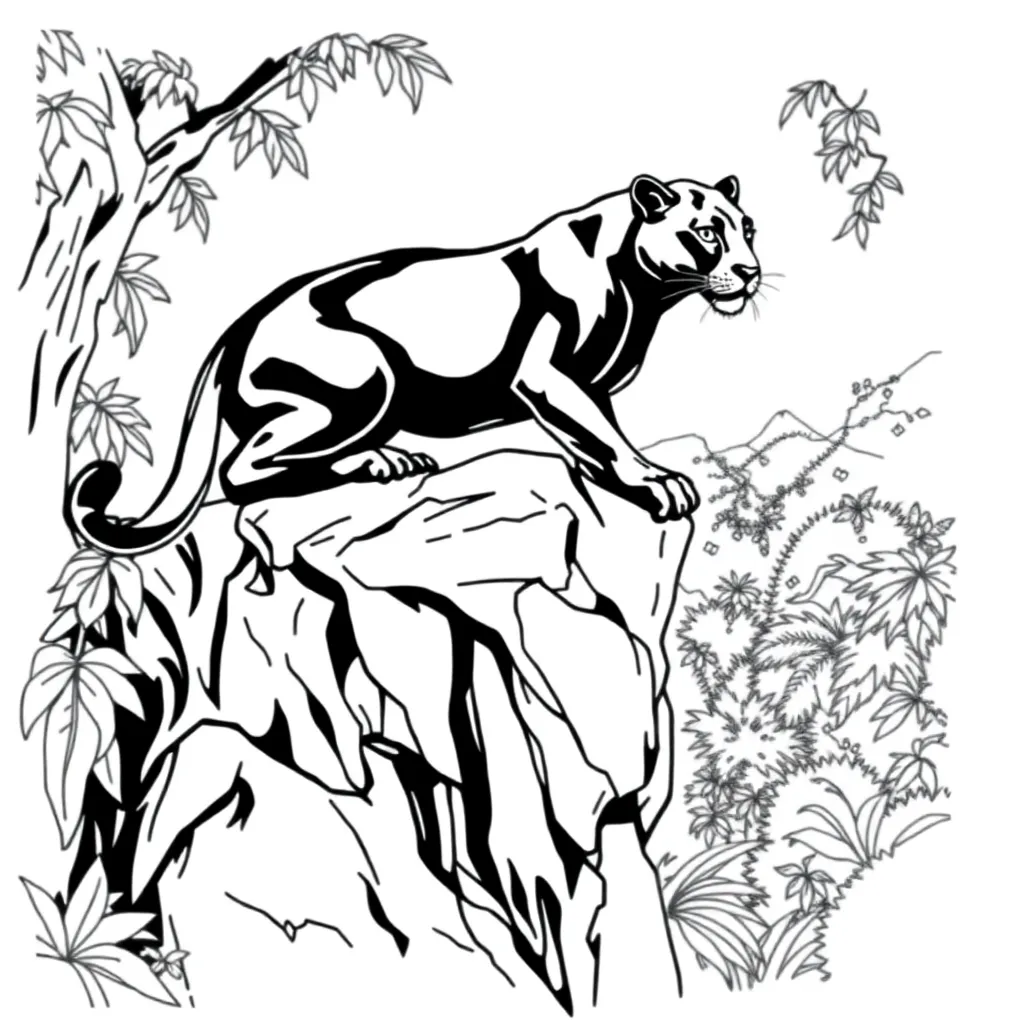 Black Panther coloring page