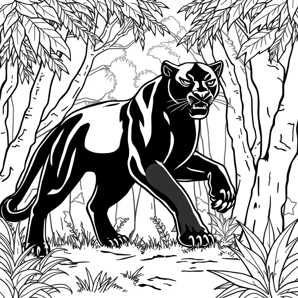 Black Panther coloring page