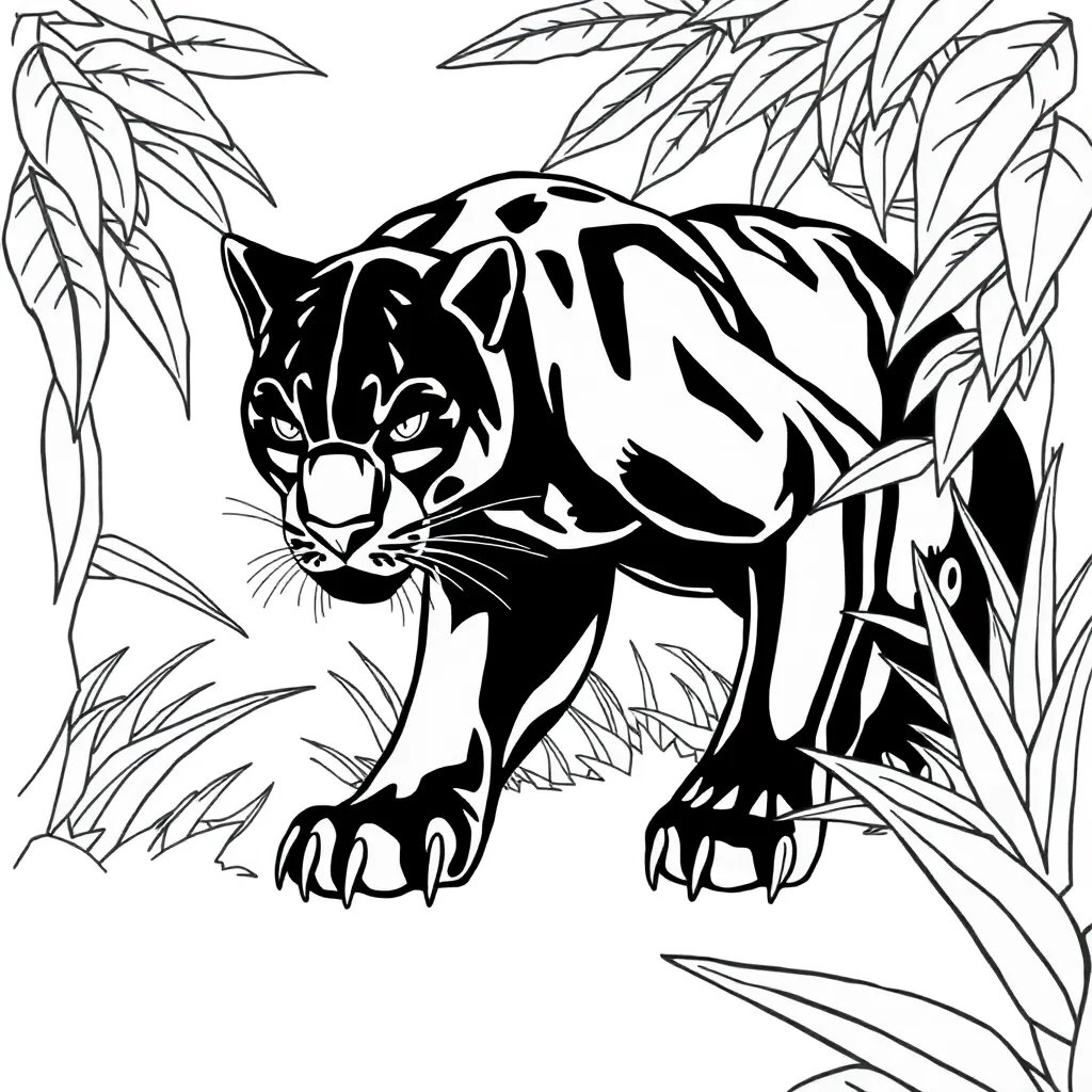 Black Panther coloring page