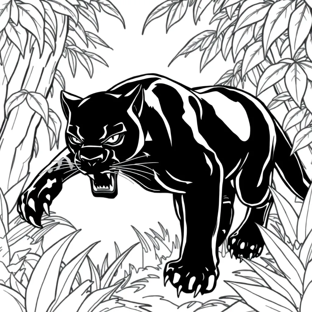 Black Panther coloring page
