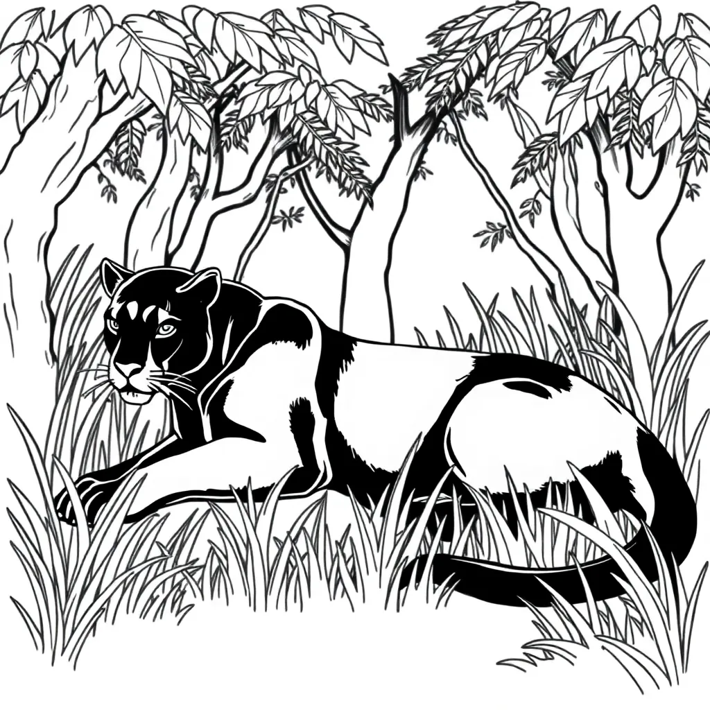 Black Panther coloring page