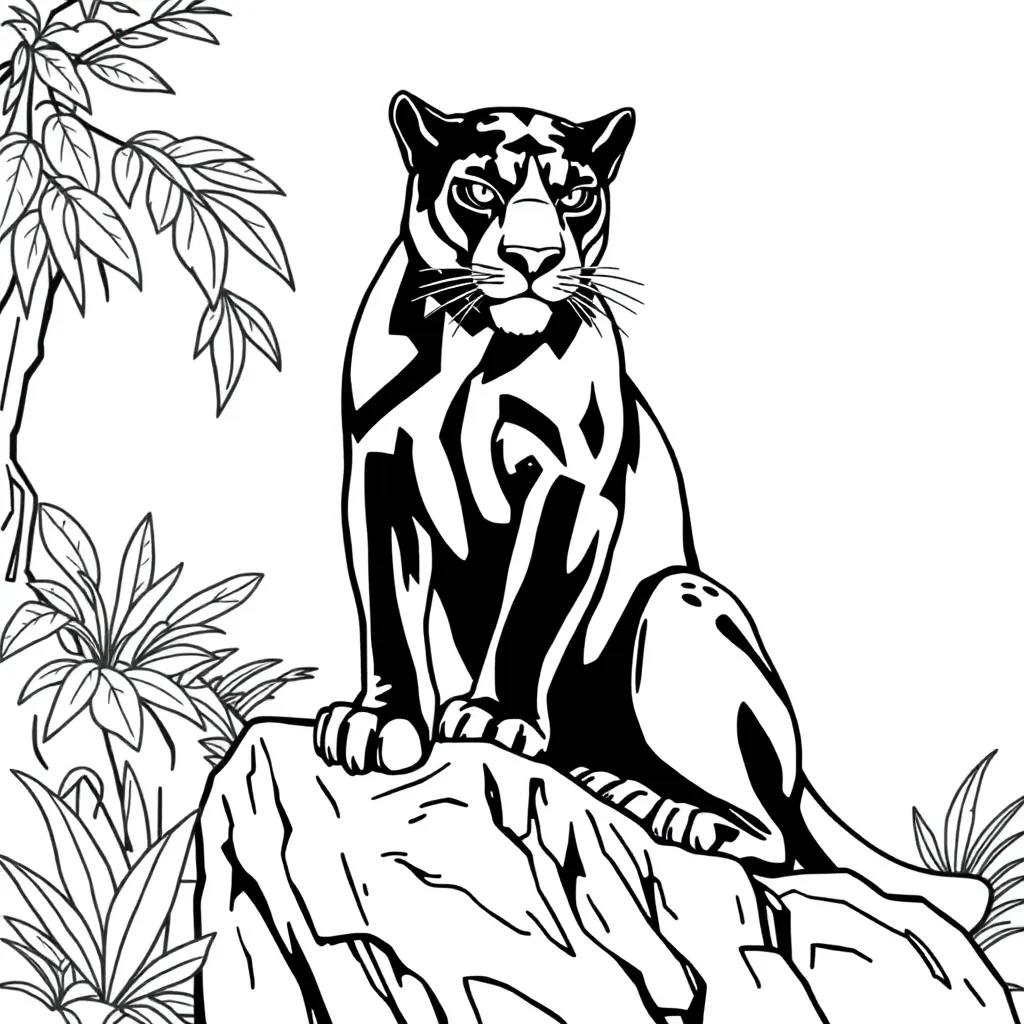 Black Panther coloring page