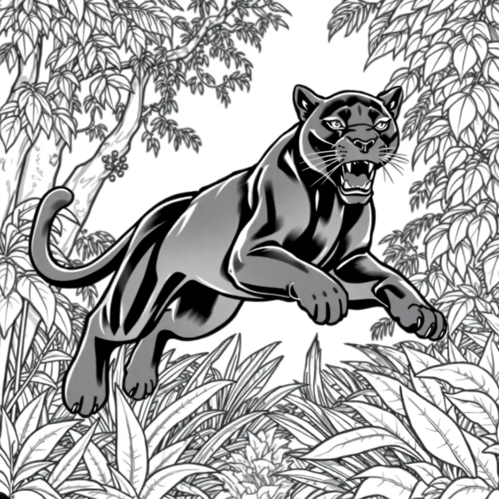 Black Panther coloring page