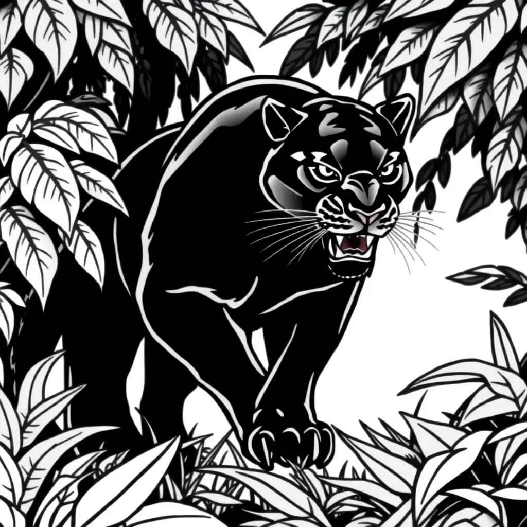 Black Panther coloring page