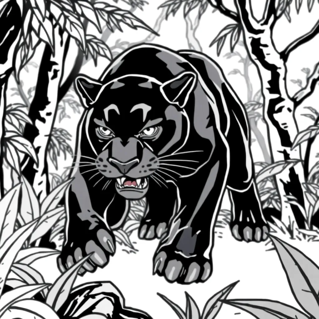 Black Panther coloring page