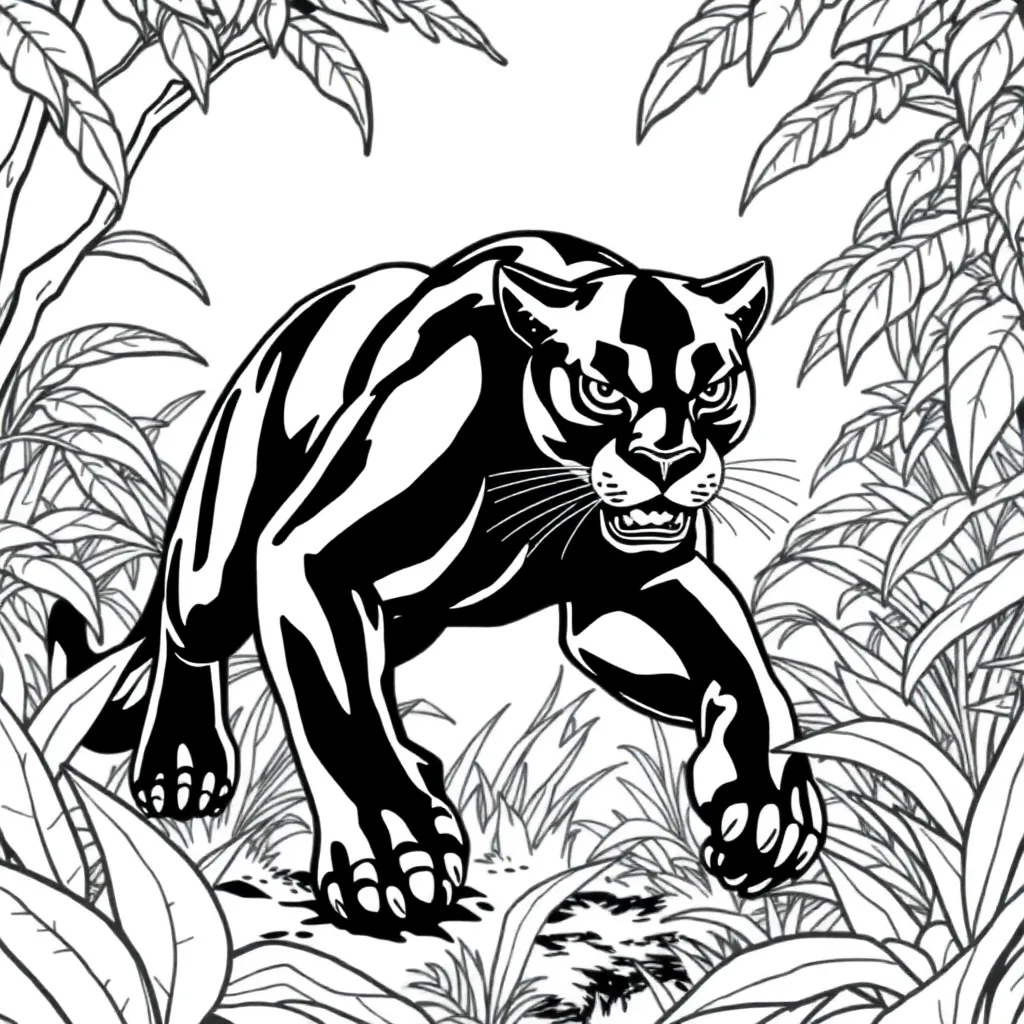 Black Panther coloring page