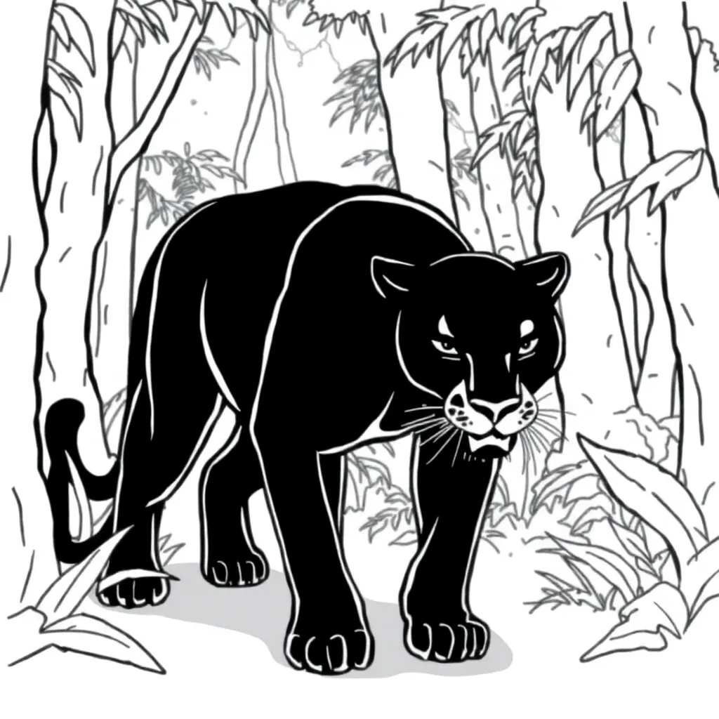 Black Panther coloring page