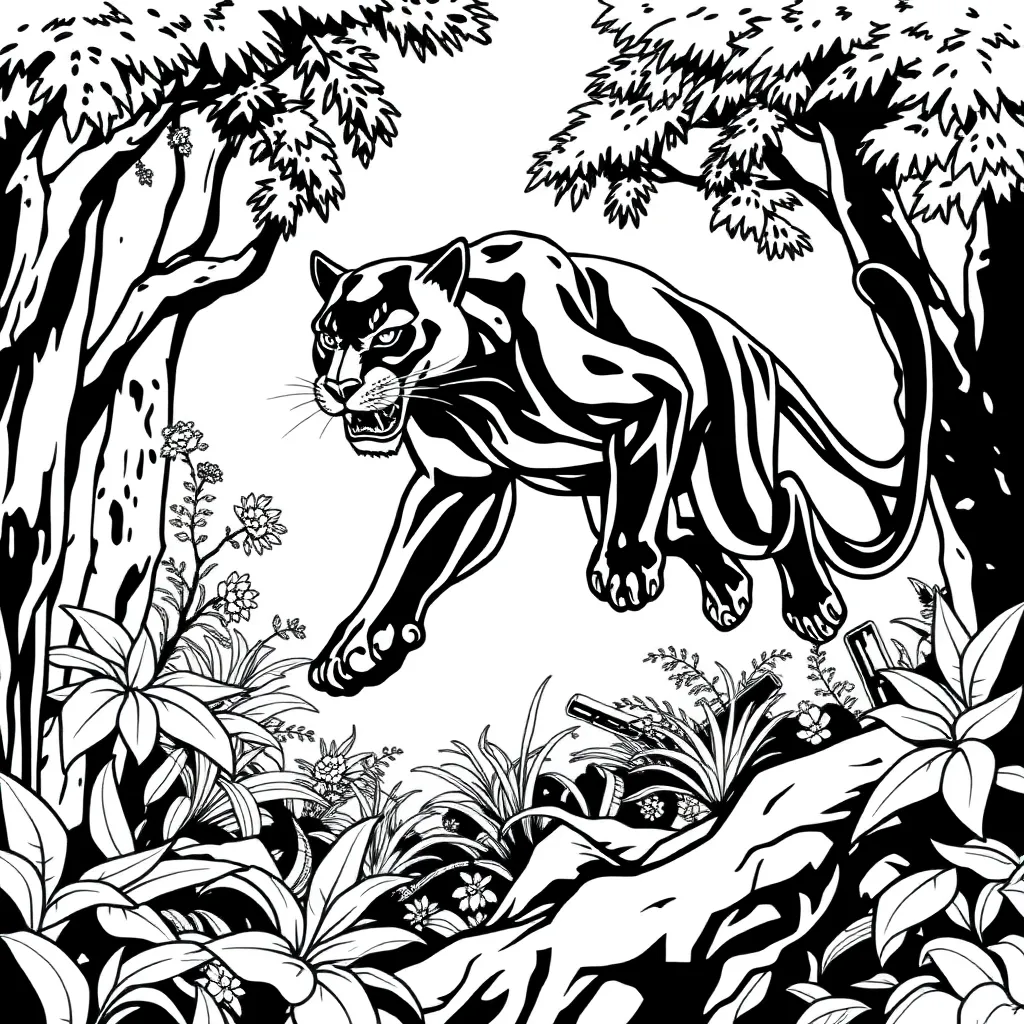 Black Panther coloring page