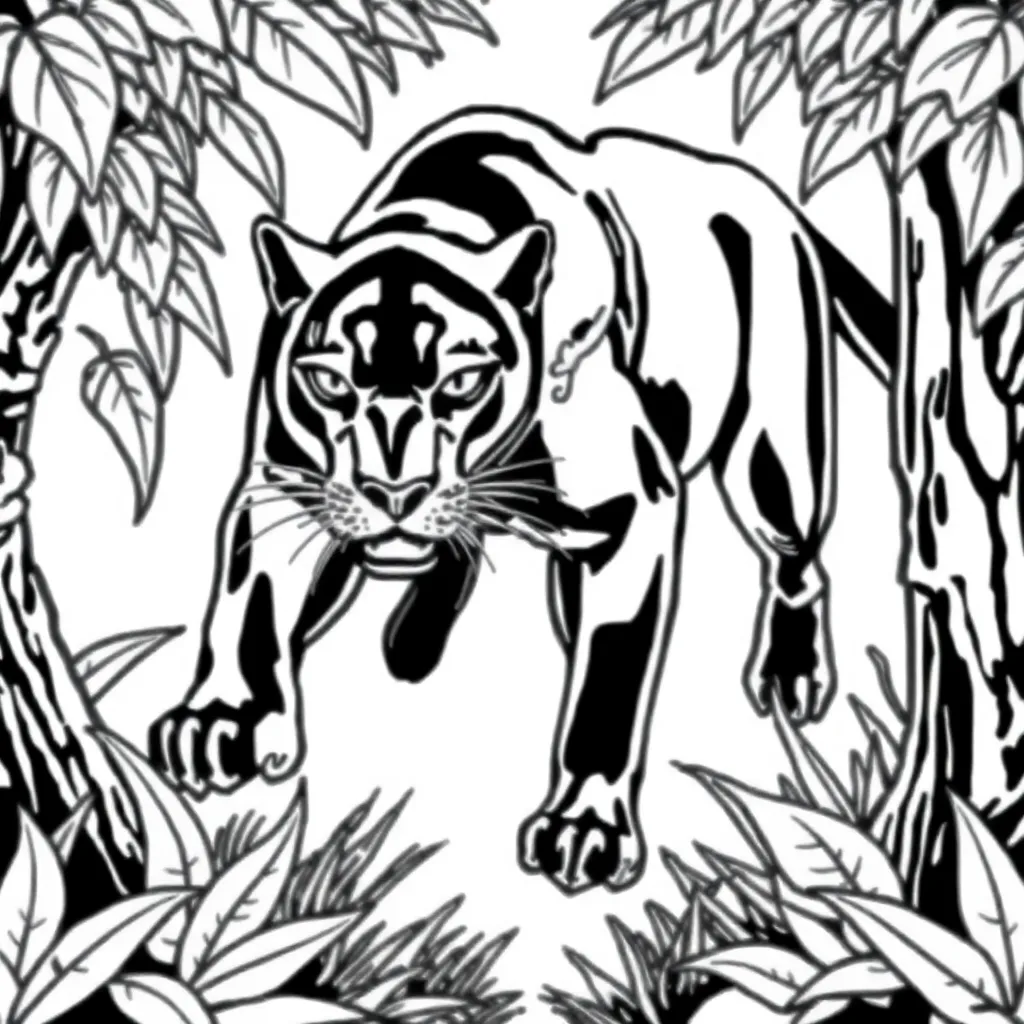 Black Panther coloring page