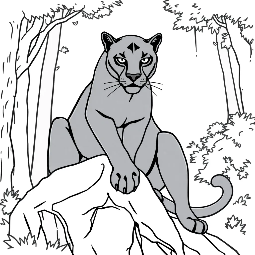 Black Panther coloring page