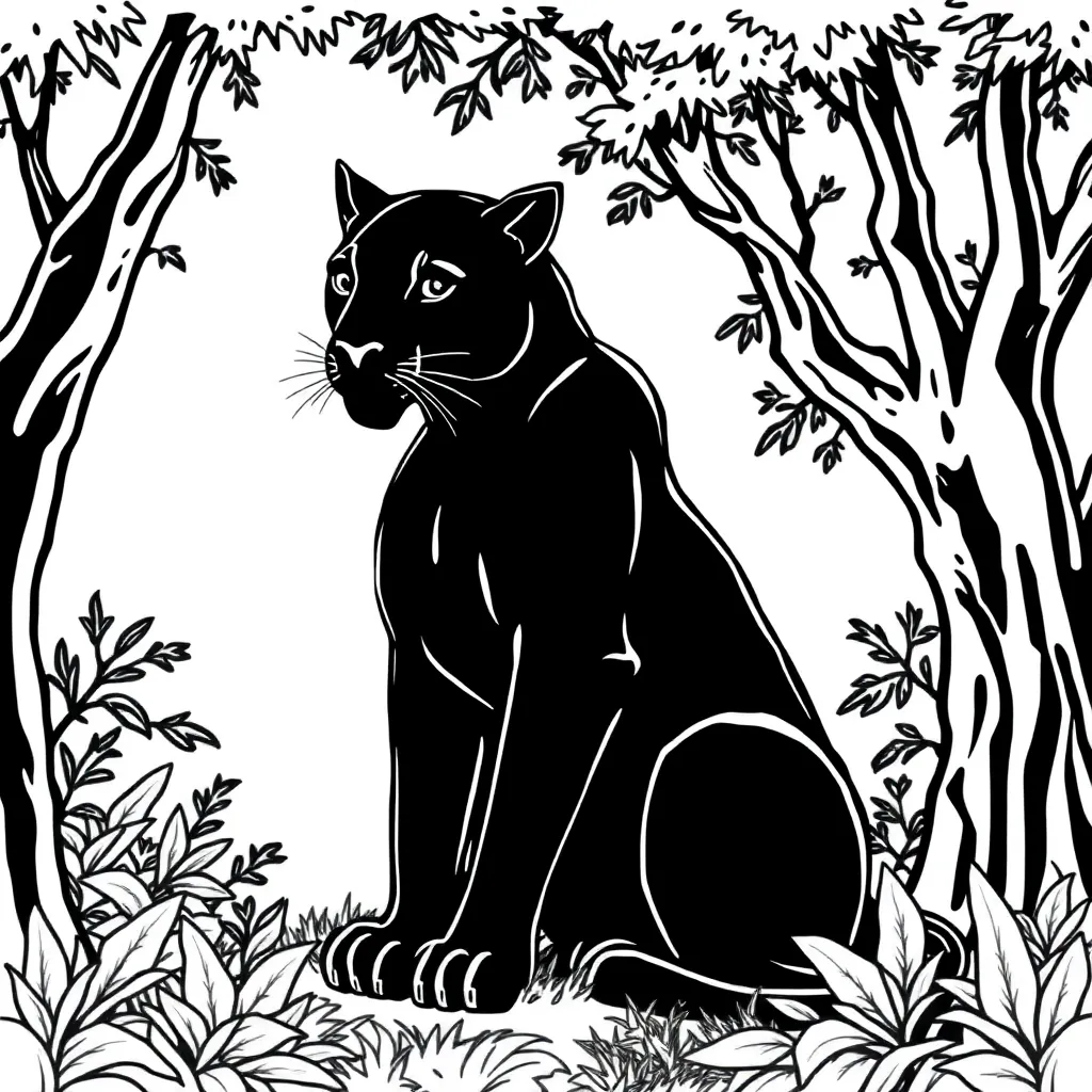 Black Panther coloring page