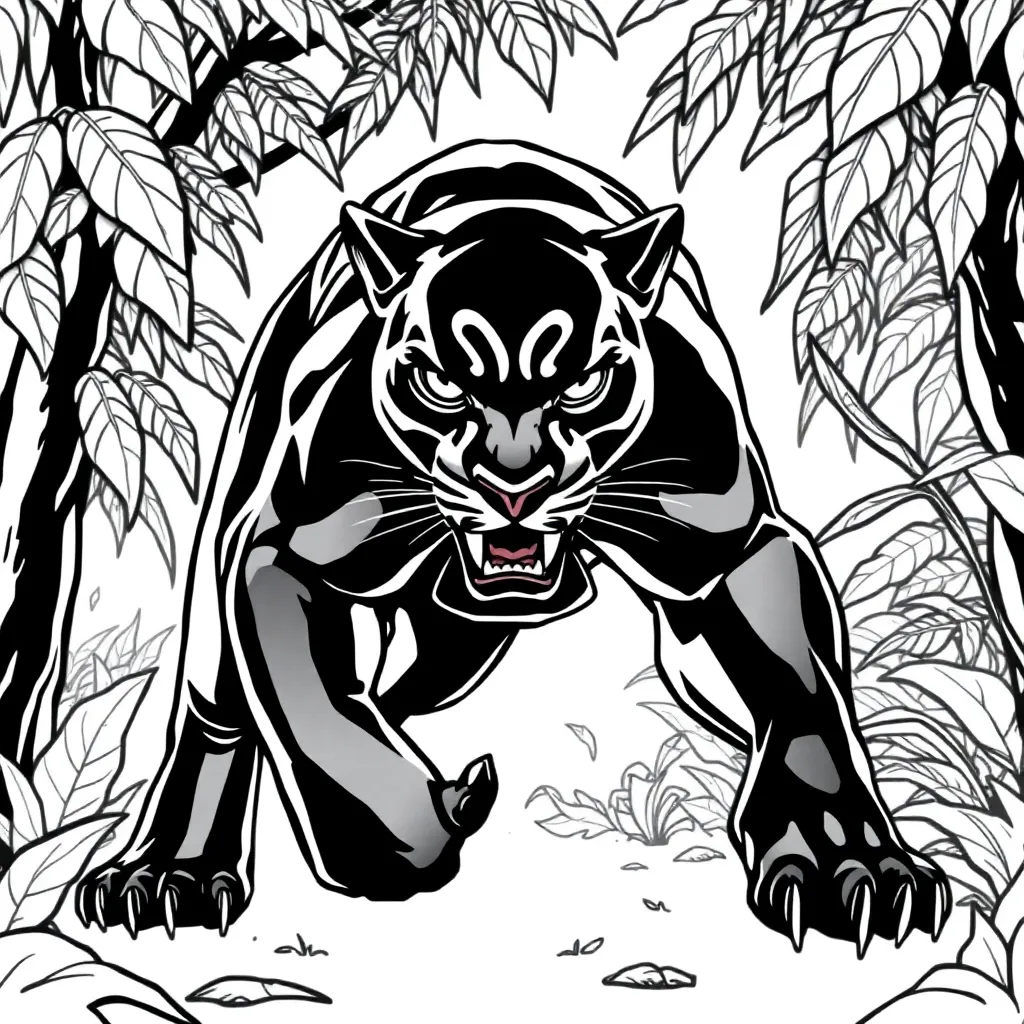 Black Panther coloring page