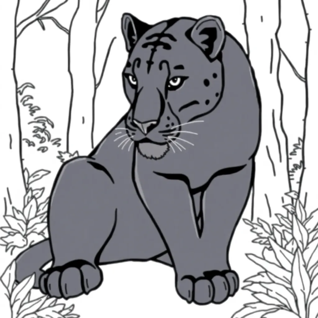 Black Panther coloring page