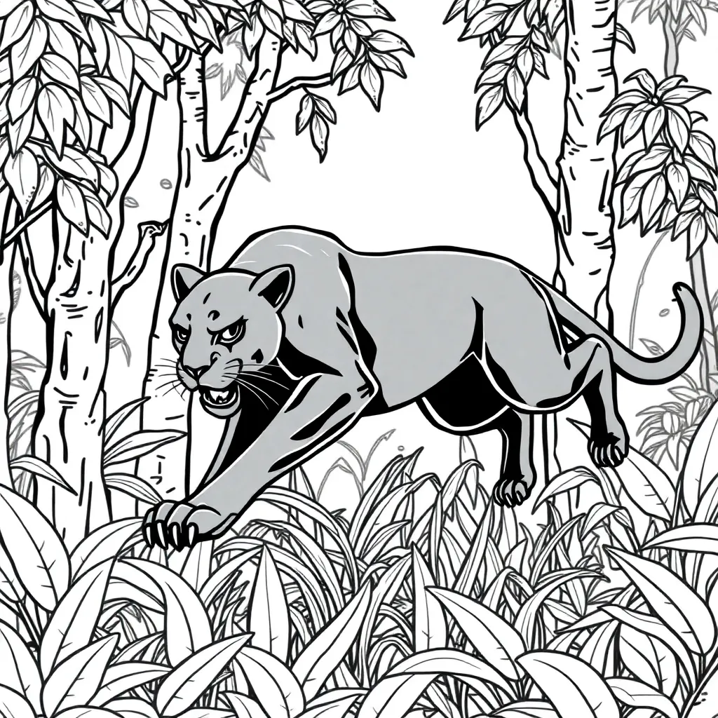 Black Panther coloring page