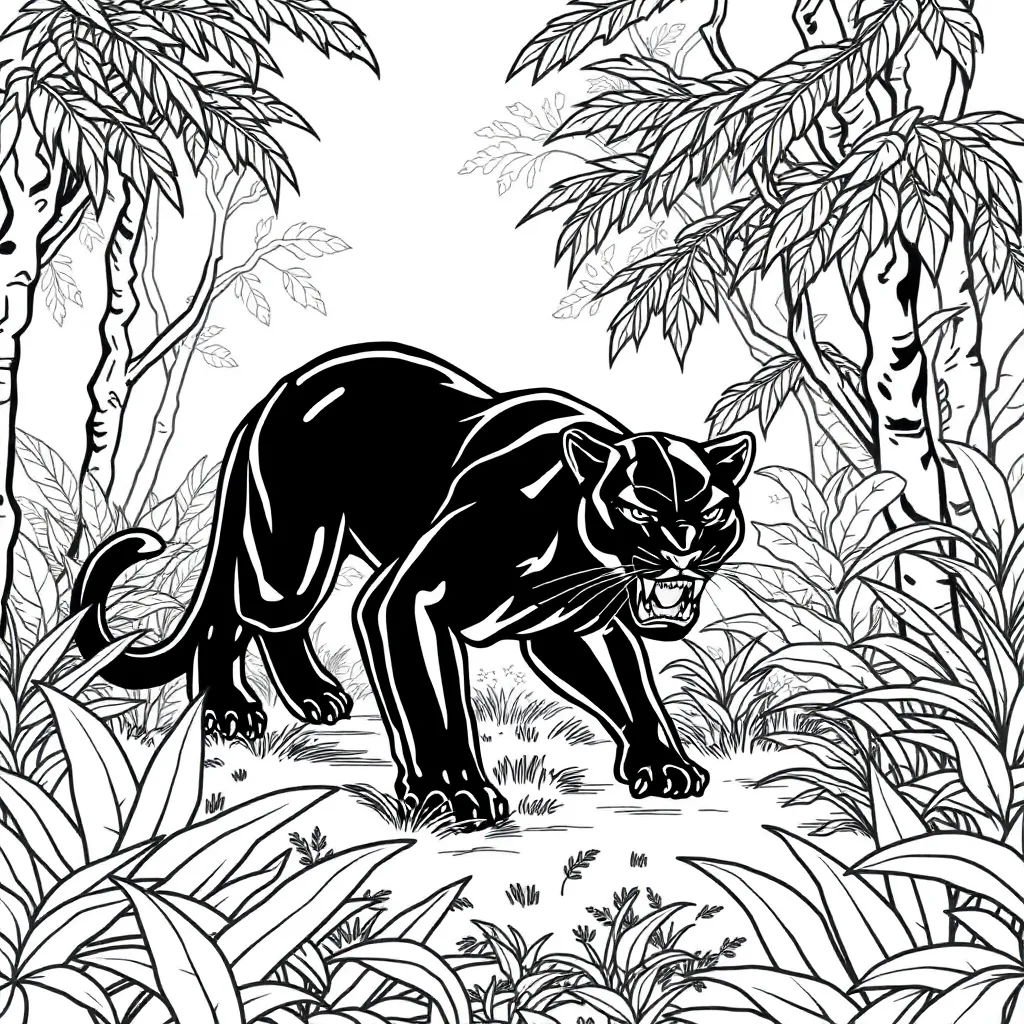 Black Panther coloring page