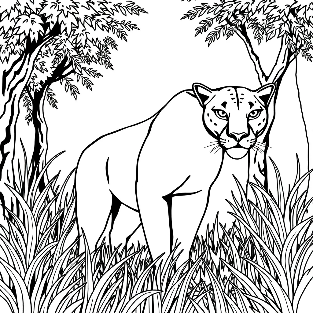 Black Panther coloring page