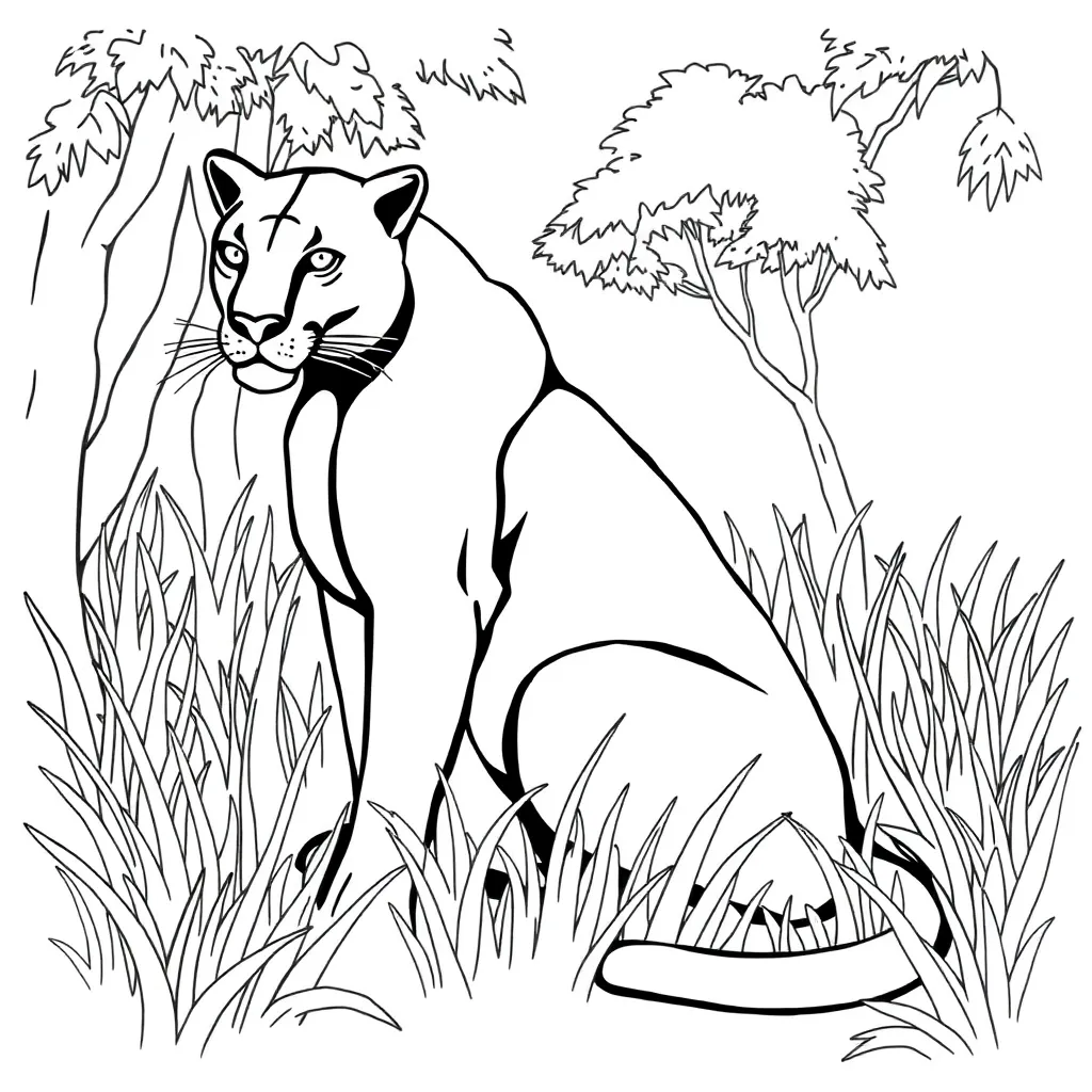 Black Panther coloring page