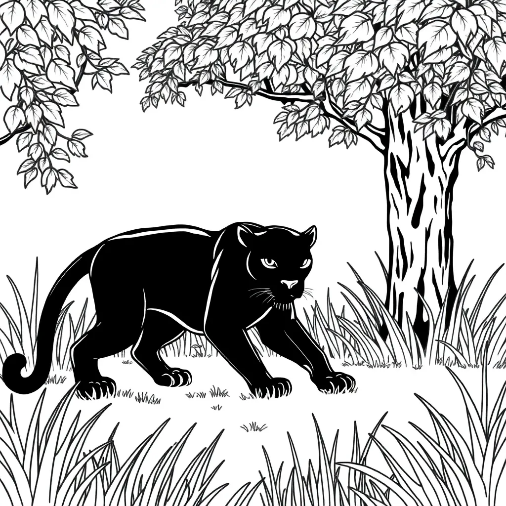 Black Panther coloring page
