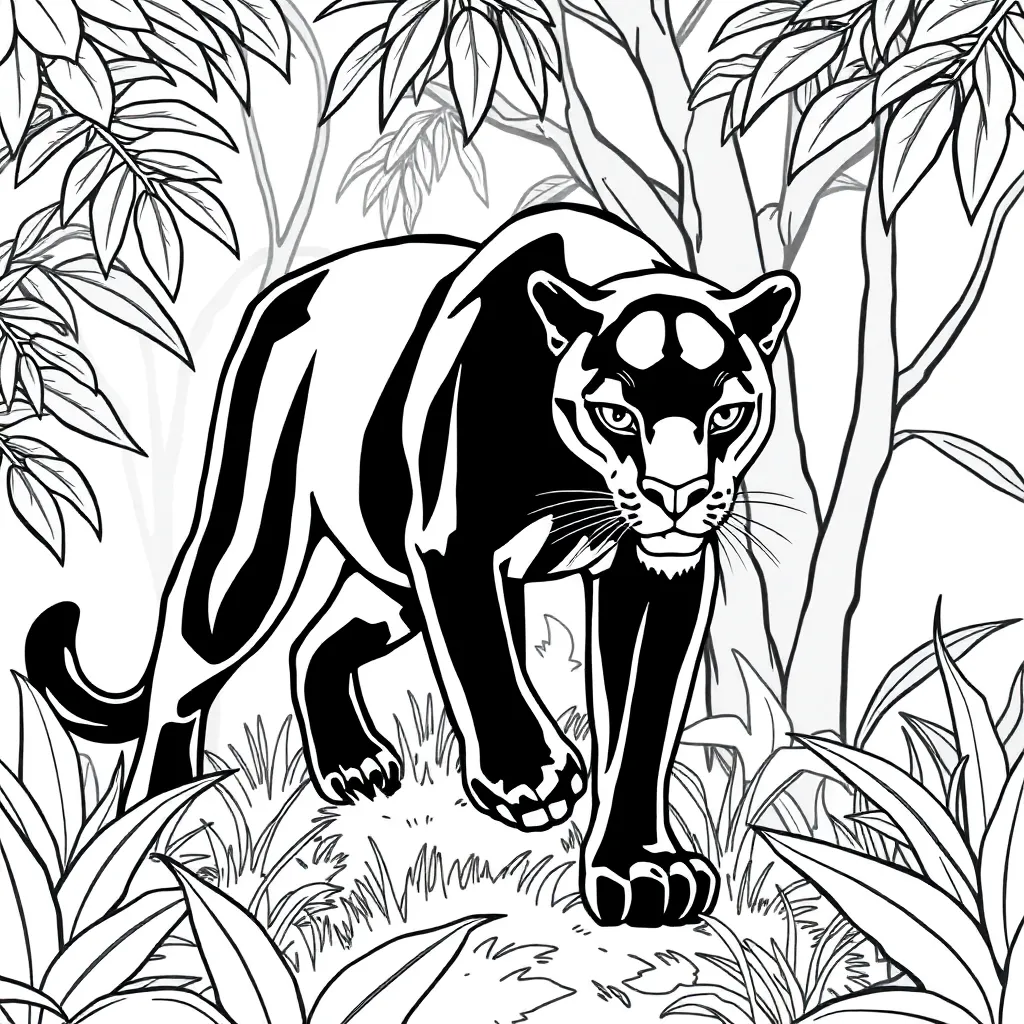 Black Panther coloring page