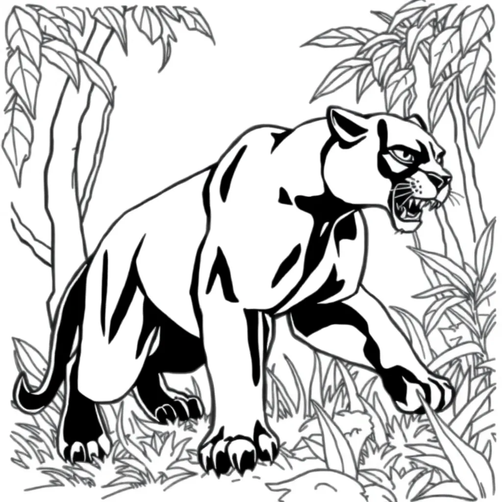 Black Panther coloring page