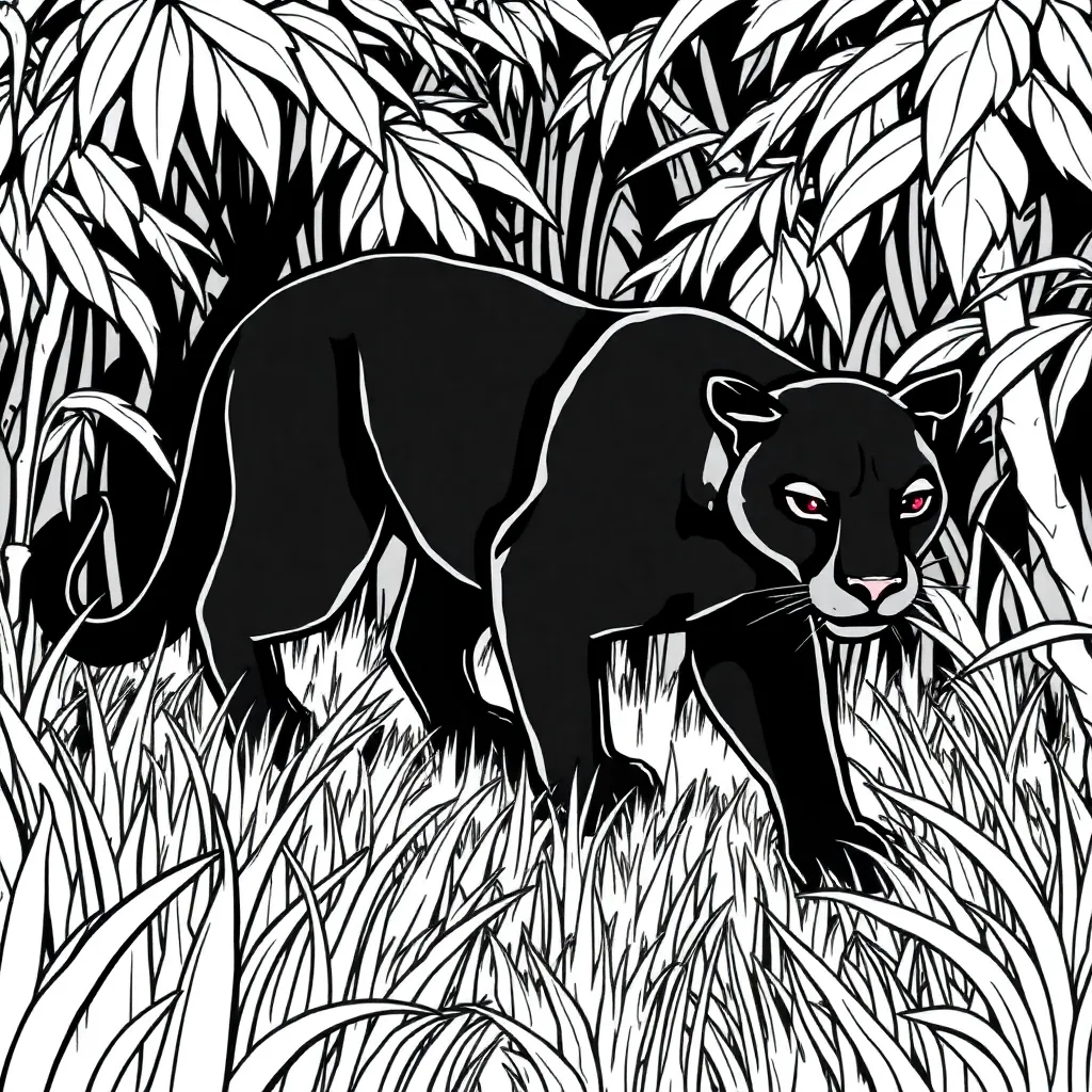 Black Panther coloring page