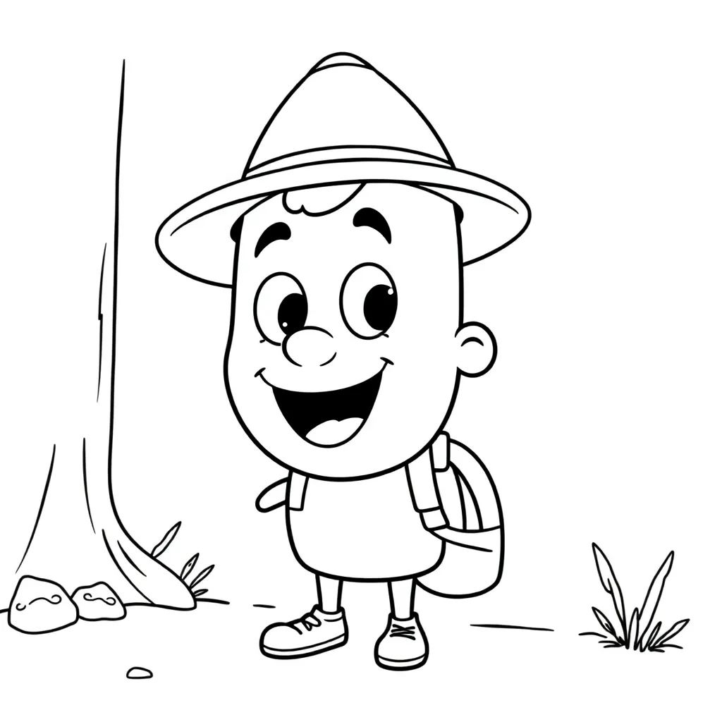 Blippi coloring page