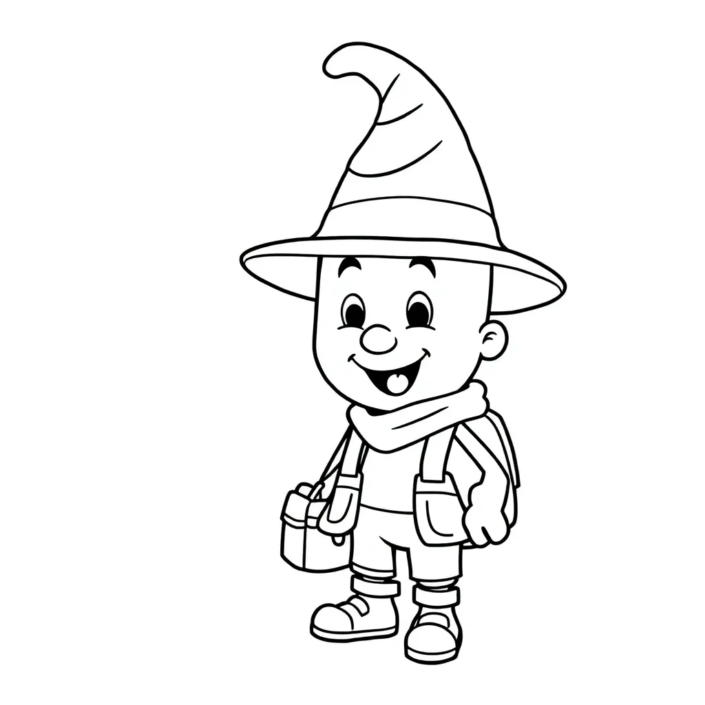 Blippi coloring page