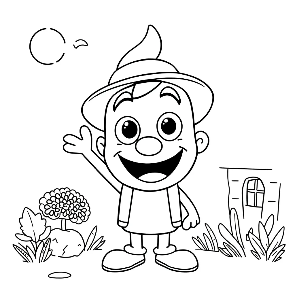 Blippi coloring page