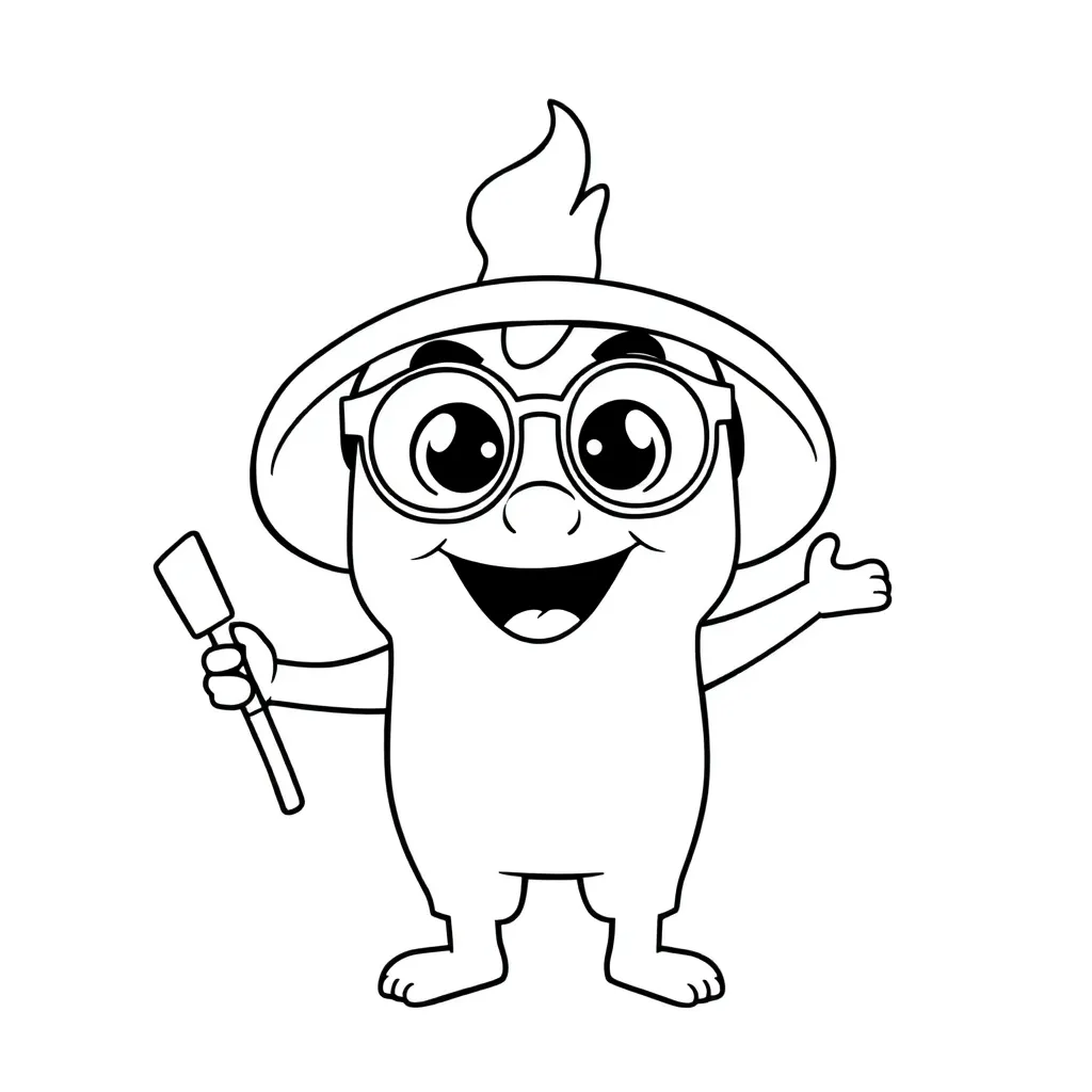 Blippi coloring page