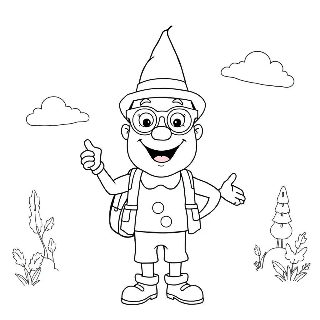 Blippi coloring page