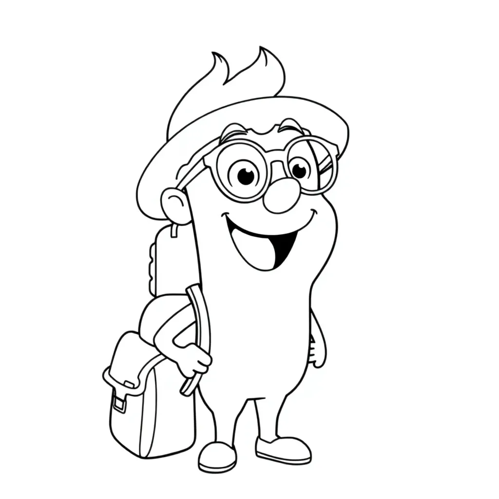 Blippi coloring page