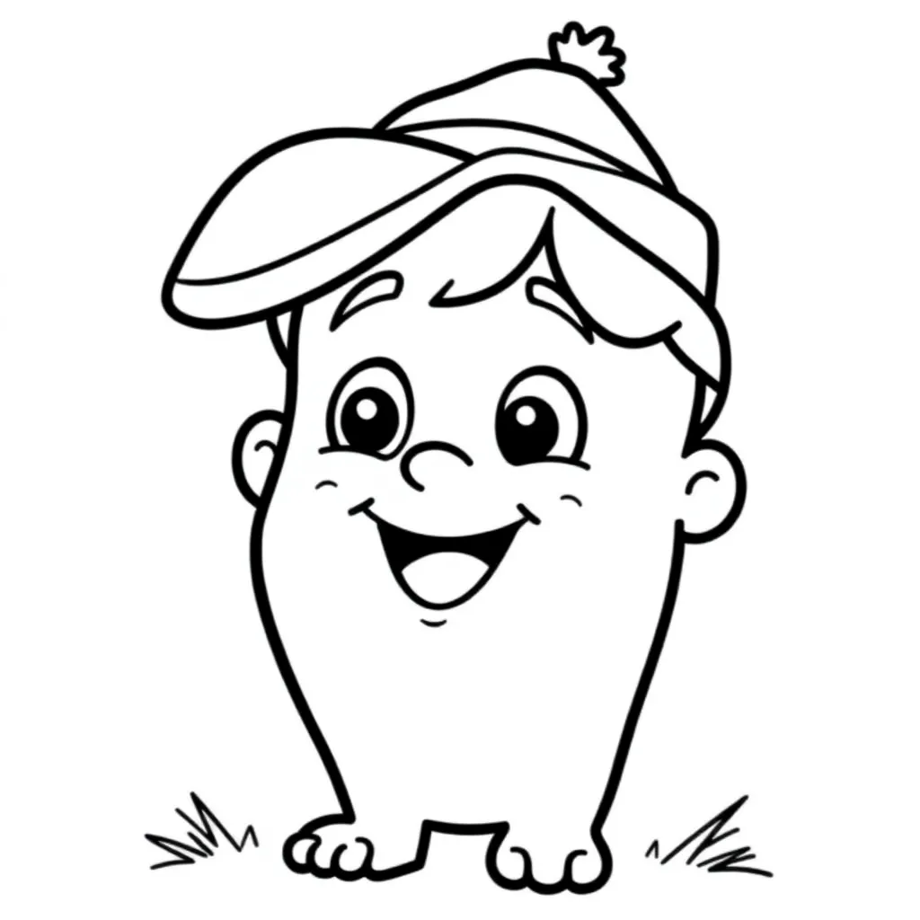 Blippi coloring page