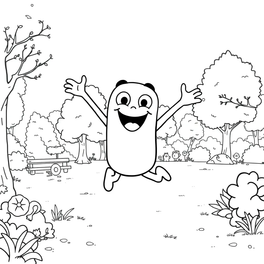 Blippi coloring page