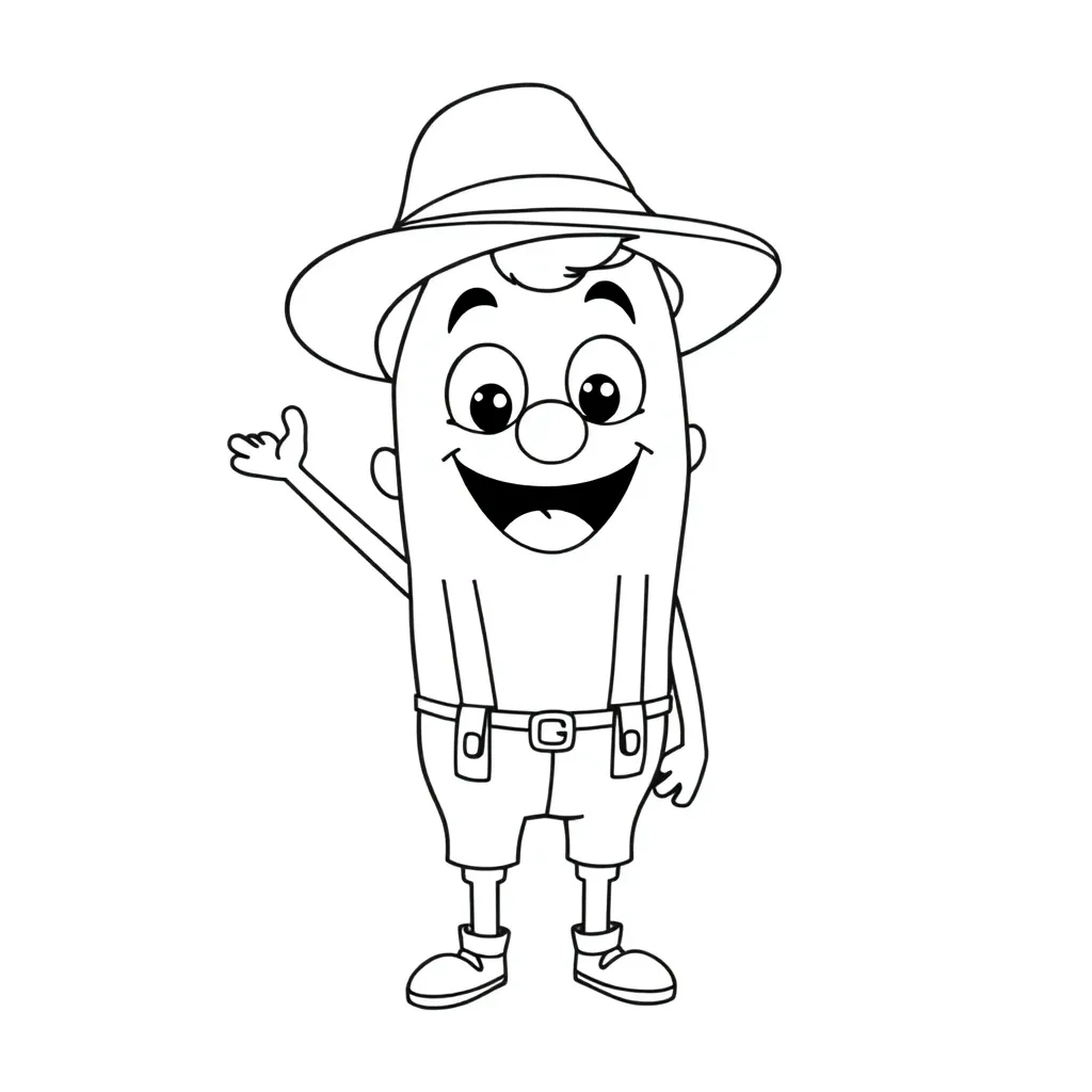Blippi coloring page