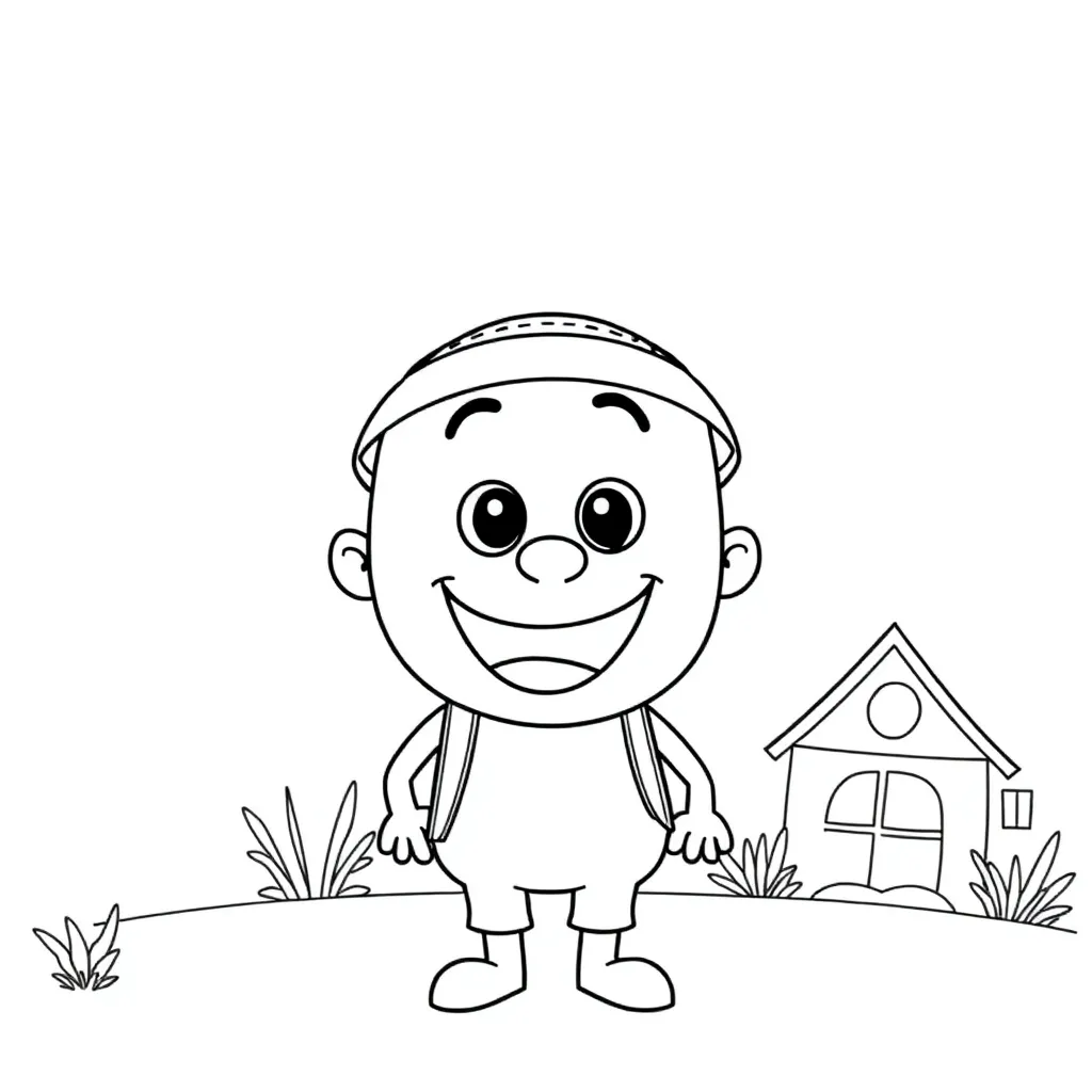 Blippi coloring page