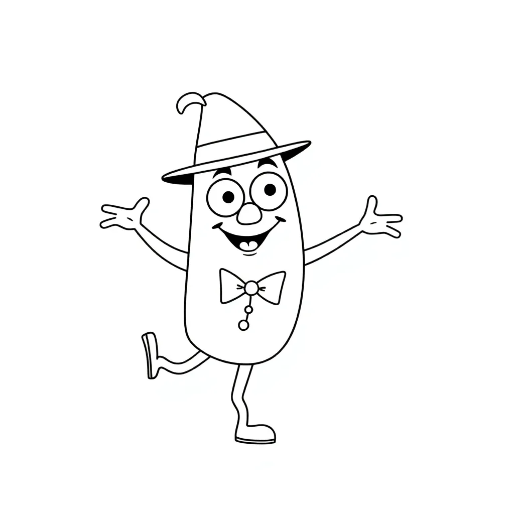 Blippi coloring page