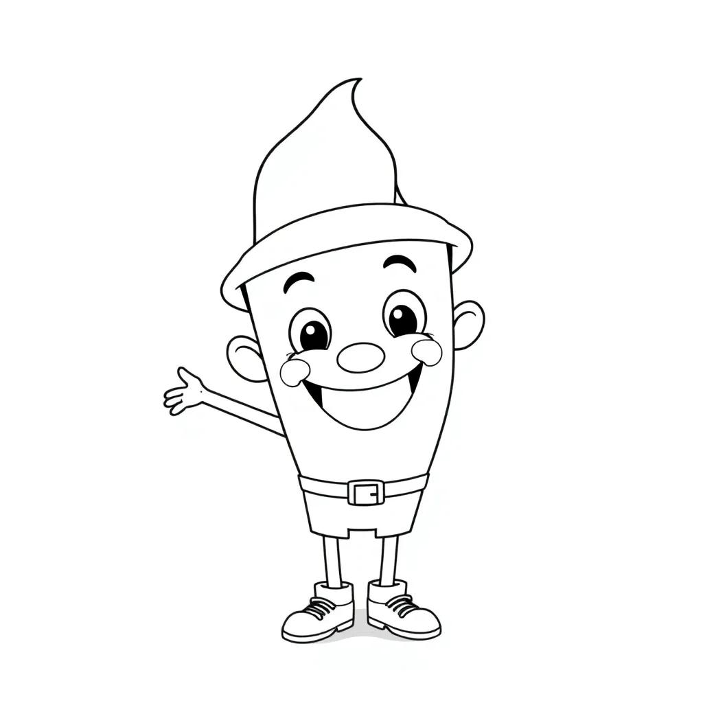 Blippi coloring page