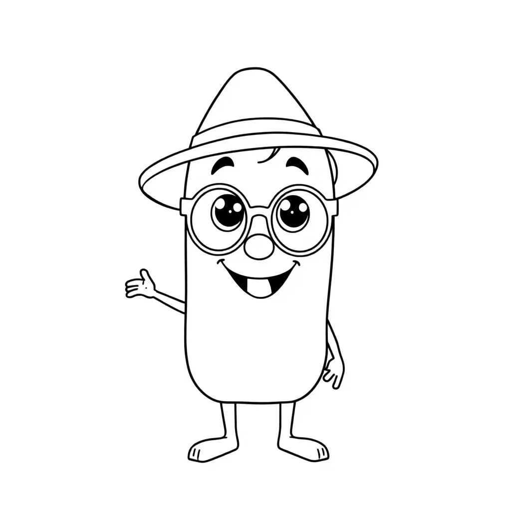 Blippi coloring page
