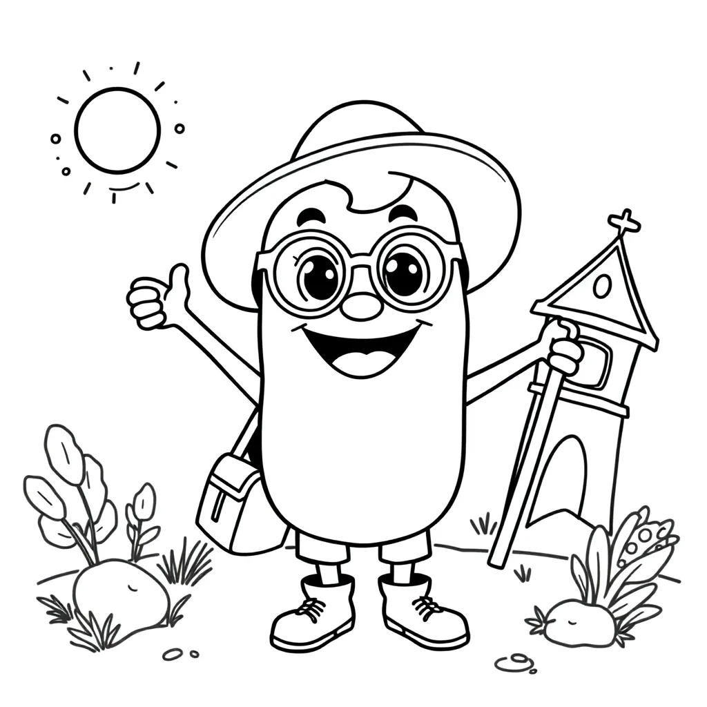 Blippi coloring page