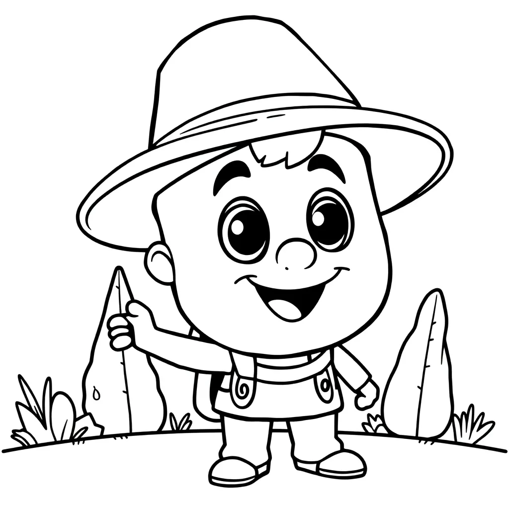 Blippi coloring page