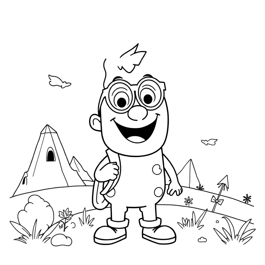 Blippi coloring page