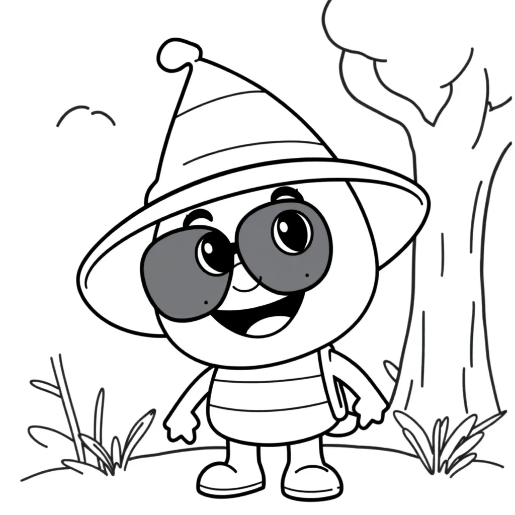 Blippi coloring page