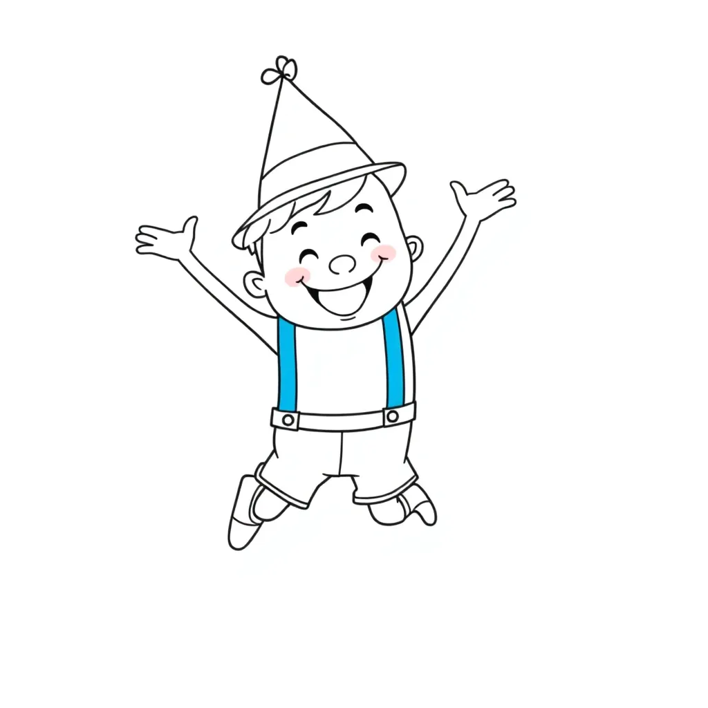 Blippi coloring page