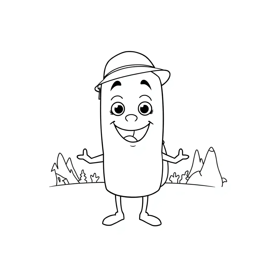 Blippi coloring page